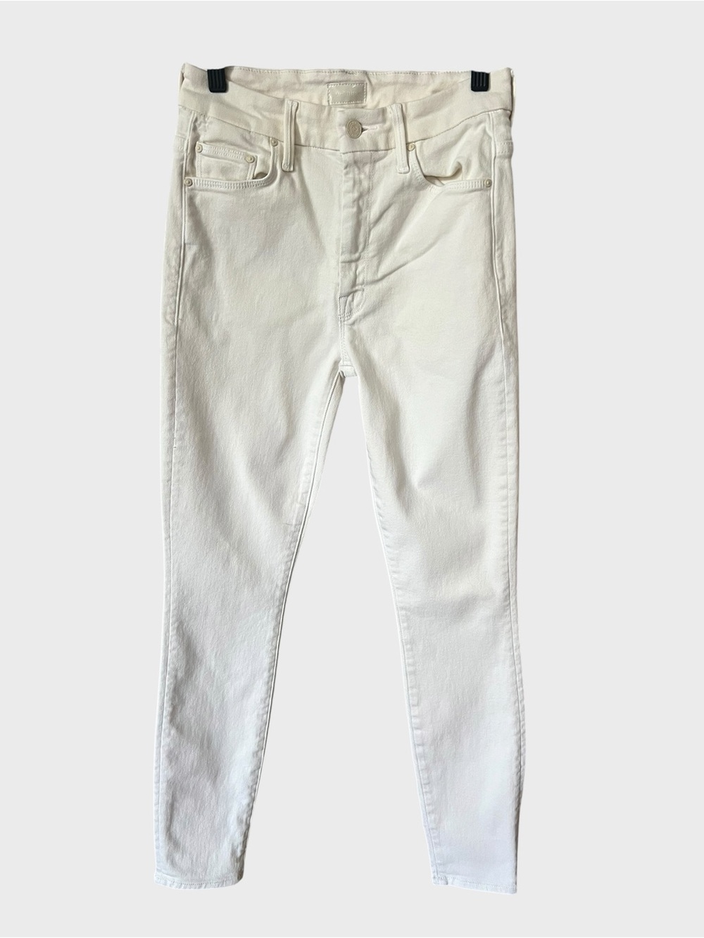 Mother Women's antique white high waisted looker ankle Jeans